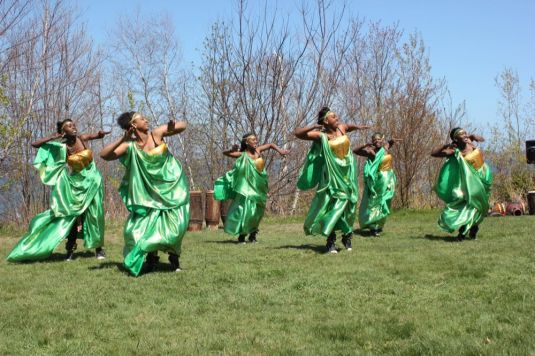 The beautiful ladies of Abeza B'inganzo shining like stars. Photo by Jessica Townsend