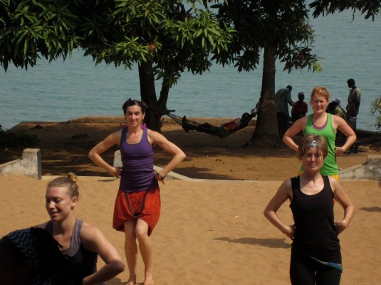 Dancing in the sand on Roum Island...