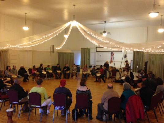 Over 30 People Turned out to Namory Keita's Drum Workshop on January 18th