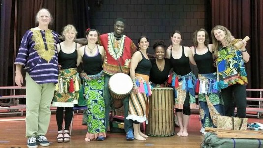 Blue Moon Tribe performs for Learning Works at Riverton School