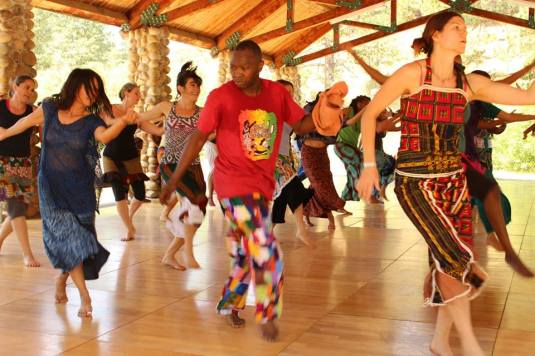Dancing with Abdoulaye Sylla - Photo by Dawn Cerf
